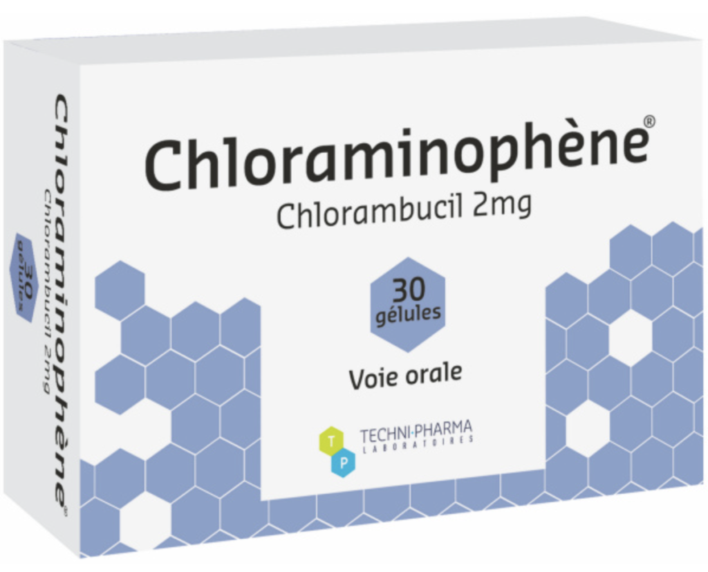 CHLORAMINOPHENE (chlorambucil en gélules) utilisé en France